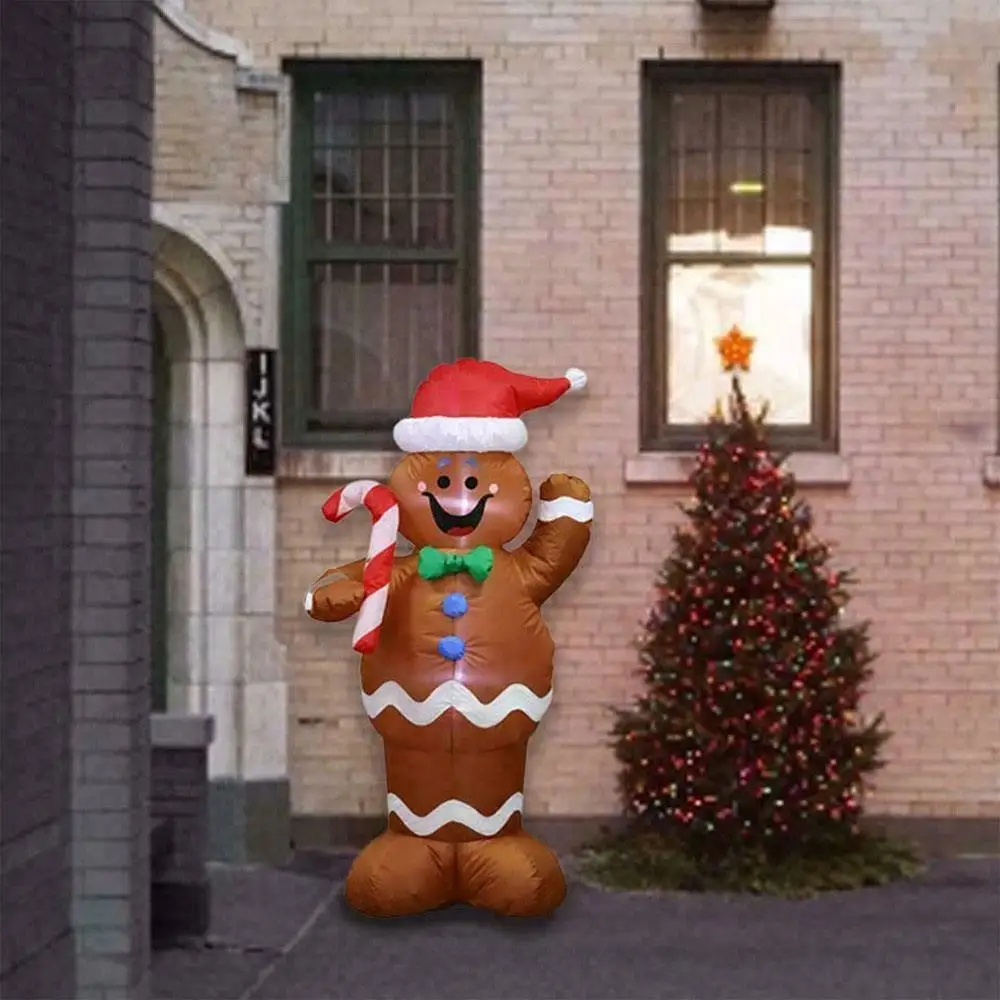 

Gift Package Christmas Toy Gingerbread Man Inflatables Gingerbread Man Cute Inflatable Giant Drop Ornaments