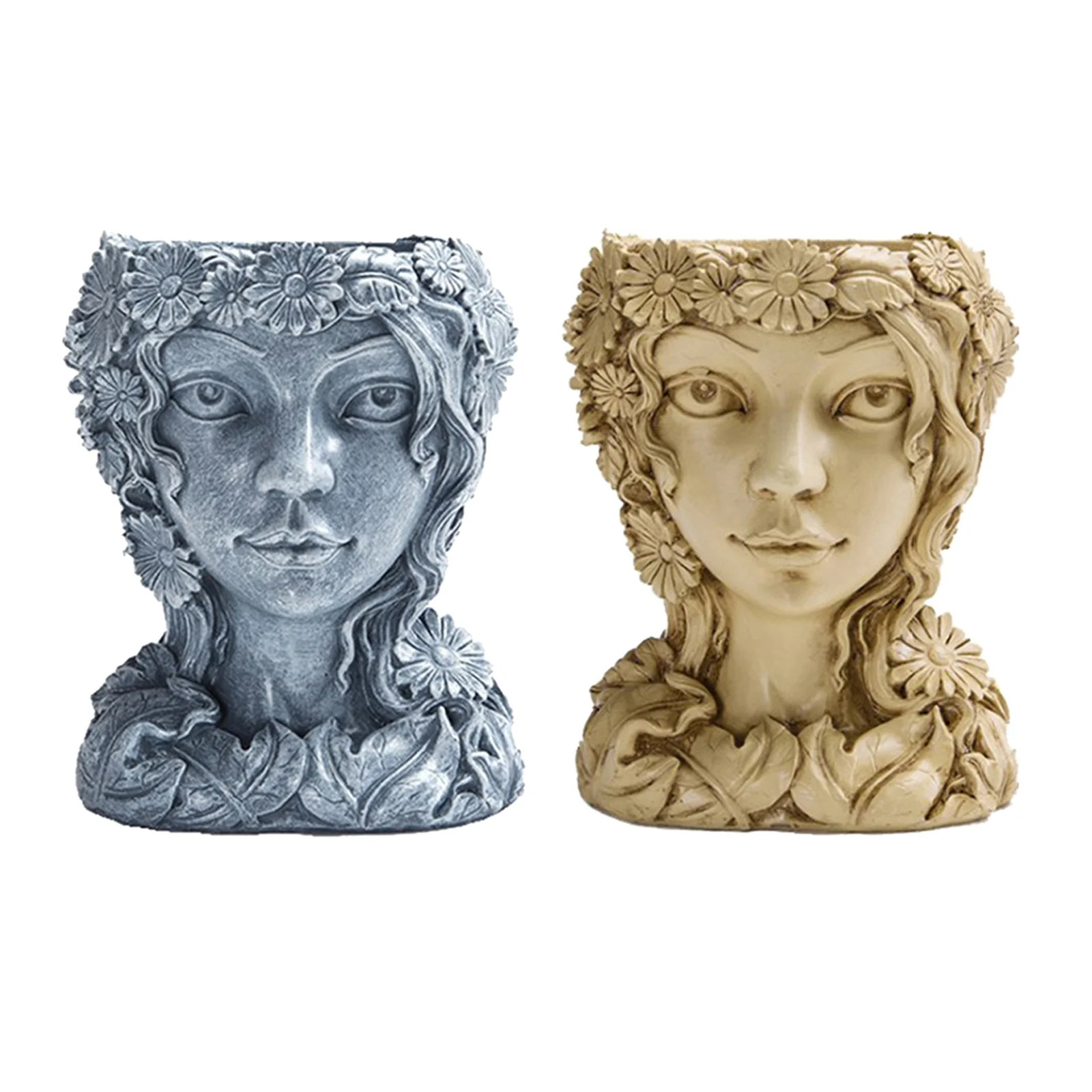 

Художественная Скульптура для лица, цветочный горшок из смолы, Женский горшок для лица, домашний цветочный горшок, украшение для дома