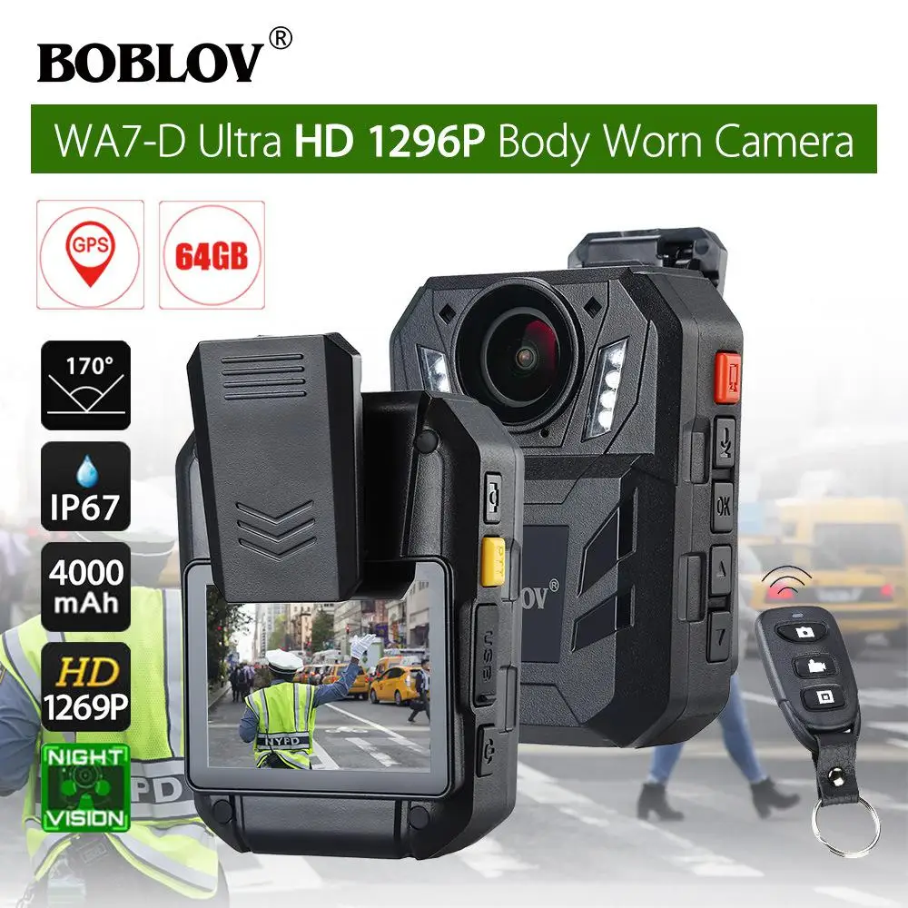 BEESCLOVER BOBLOV WA7-D HD 1296P 2," тела носить Камеры Скрытого видеонаблюдения Регистраторы с инфракрасным Ночное Видение мини видеокамера r60