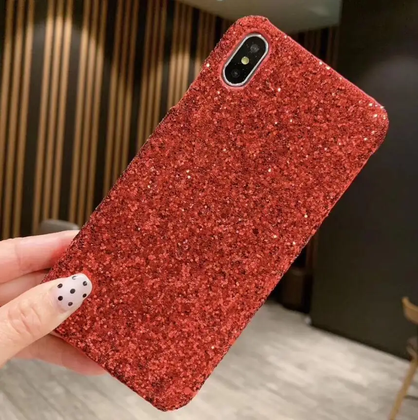 red Блестящий чехол со стразами чехол для телефона для samsung Galaxy S9 плюс S10e чехол Крышка A50 S10 плюс S8 S7 A6 A8 A7 J5 J7 J3 J6 плюс M20 - Цвет: red