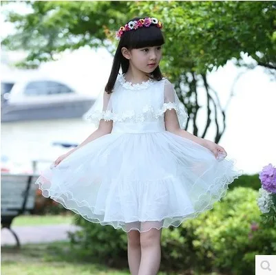 

2-12 Years Girls Lace Dress 2020 Summer Sleeveless Bow Ball Gown Clothing Kids Baby Princess Dresses Children Clothes