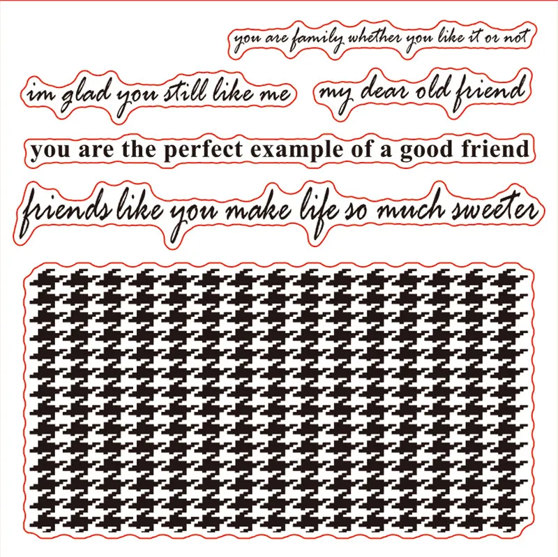 14x14 английский прозрачный штампы для Скрапбукинг набор сделай сам изготовления