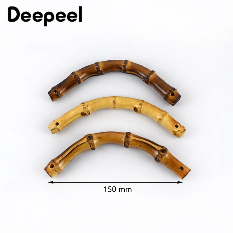 Deepeel 2/4 шт. 150 мм бамбук мешок ручки застежки сумки ремень деревянная рамка под