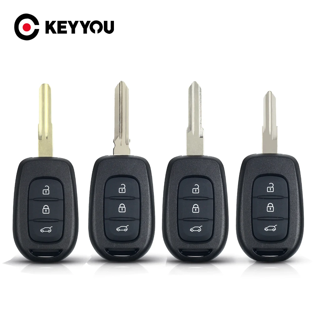 

KEYYOU 10X 3 Button Remote Control Car Key Shell for Renault Dacia Duster 2013 2014 2015 2016 -2018 HU136te VAC102 Key Case