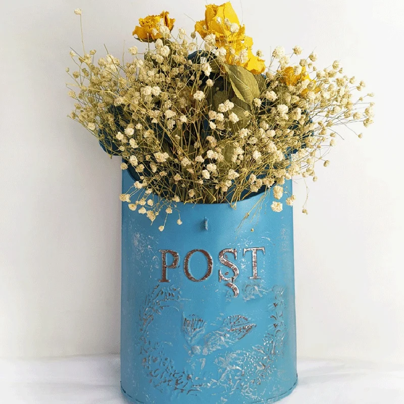 Железный почтовый ящик в европейском стиле ретро синий ящик|Почтовые ящики| |