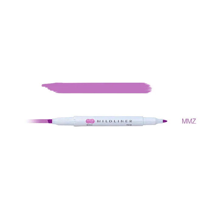 Zebra Mildliner хайлайтер двойной лайнер маркер ручка японский мягкий лайнер маркер ручка - Цвет: MMZ