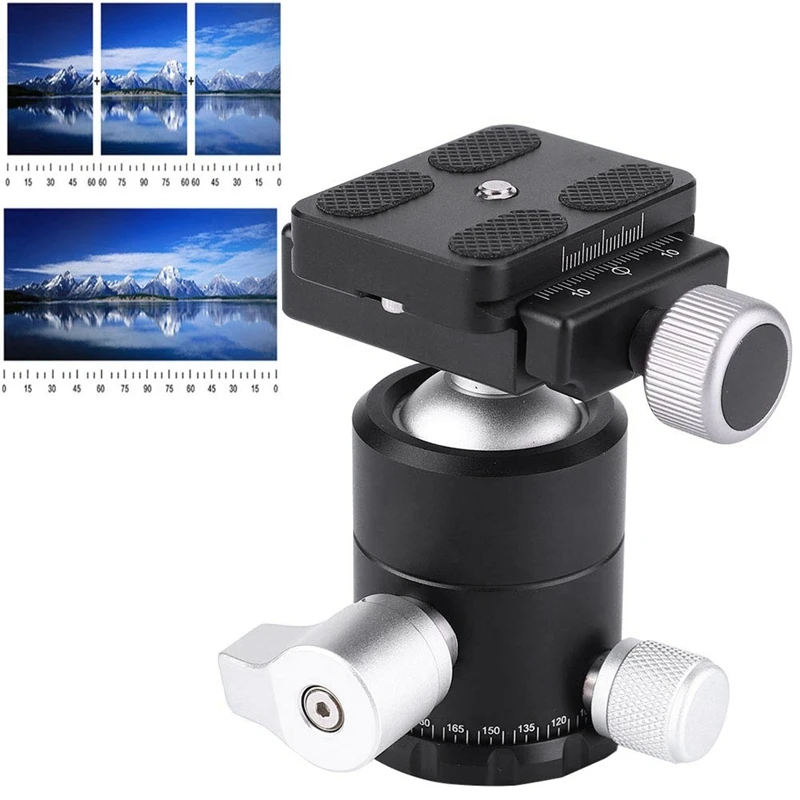 X-30S Aluminium Alloy Ball Head Tripod Mount 360 Degree Rotation Panoramic Adapter for Sony Nikon Canon Cameras | Электроника
