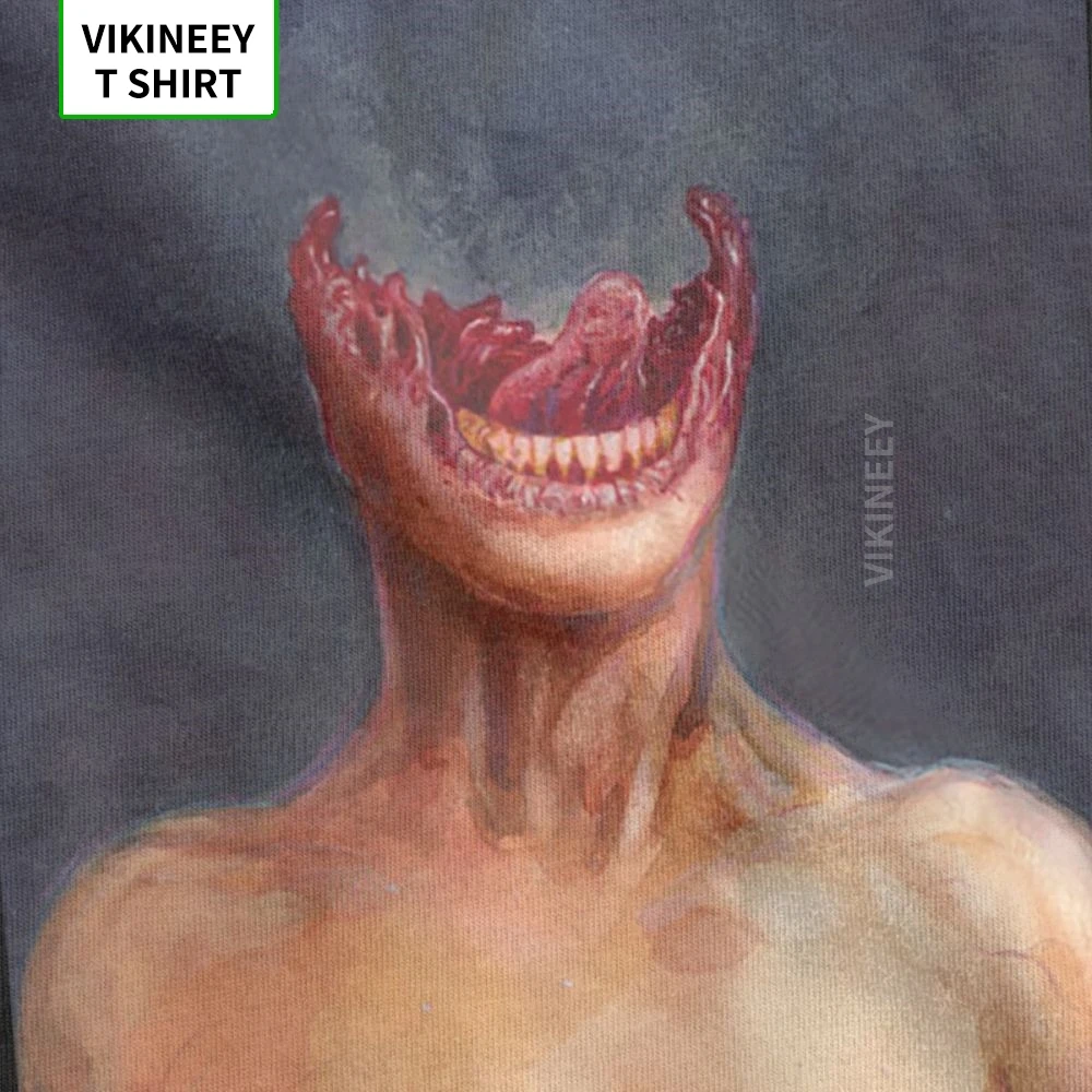 Без уход за кожей лица ужас Мужская футболка страшно жуткий костюм на Хэллоуин