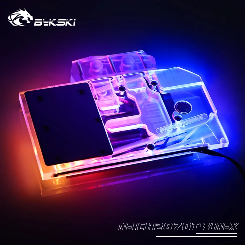 Bykski GPU водный блок для INNO3D RTX 2070 Твин х2 2060 Супер видеокарта с охлаждением, VGA кулер N-ICH2070TWIN-X