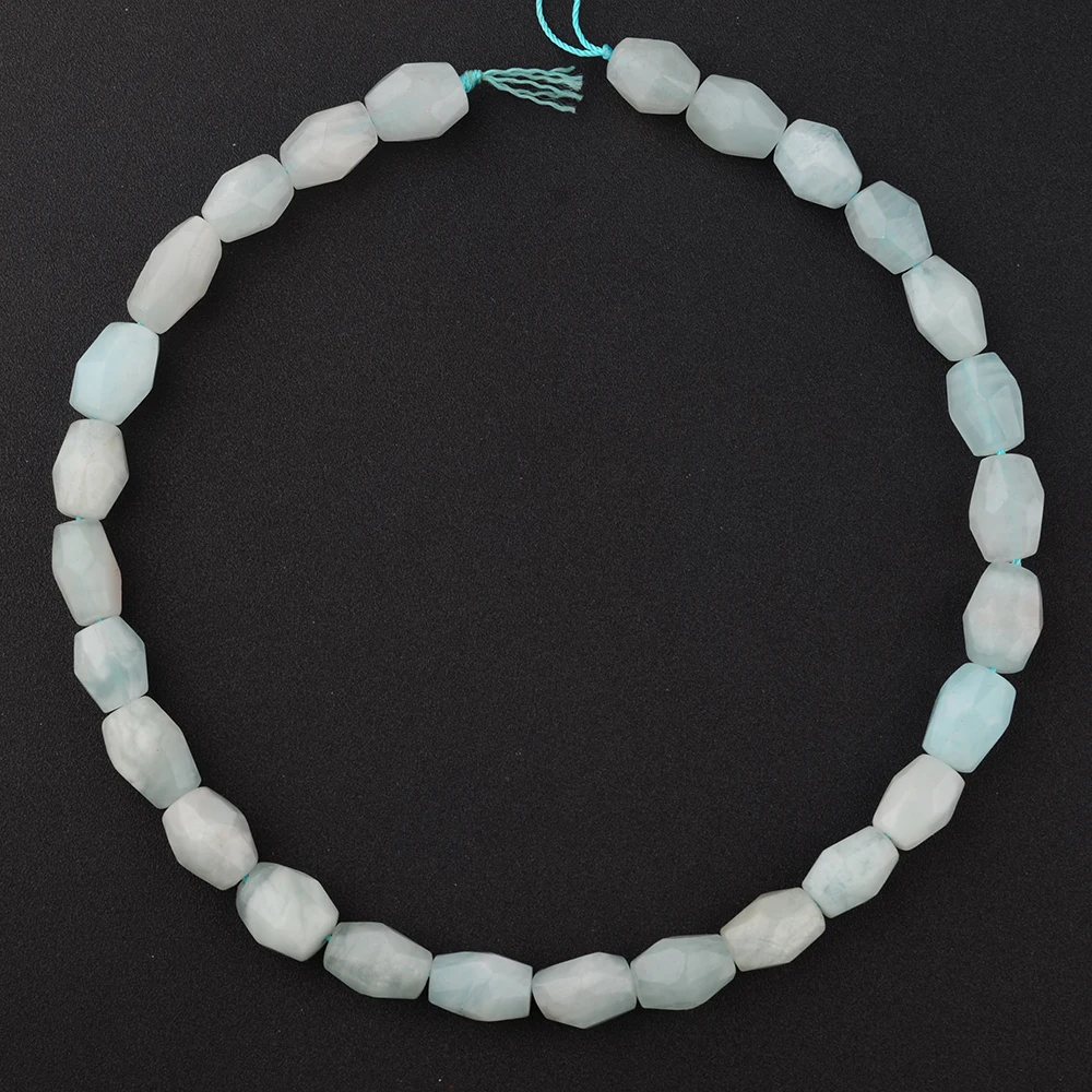 

Natural Faced Aquamarine irregular cube Stone Beads For DIY necklace bracelet jewelry making 15 "free delivery