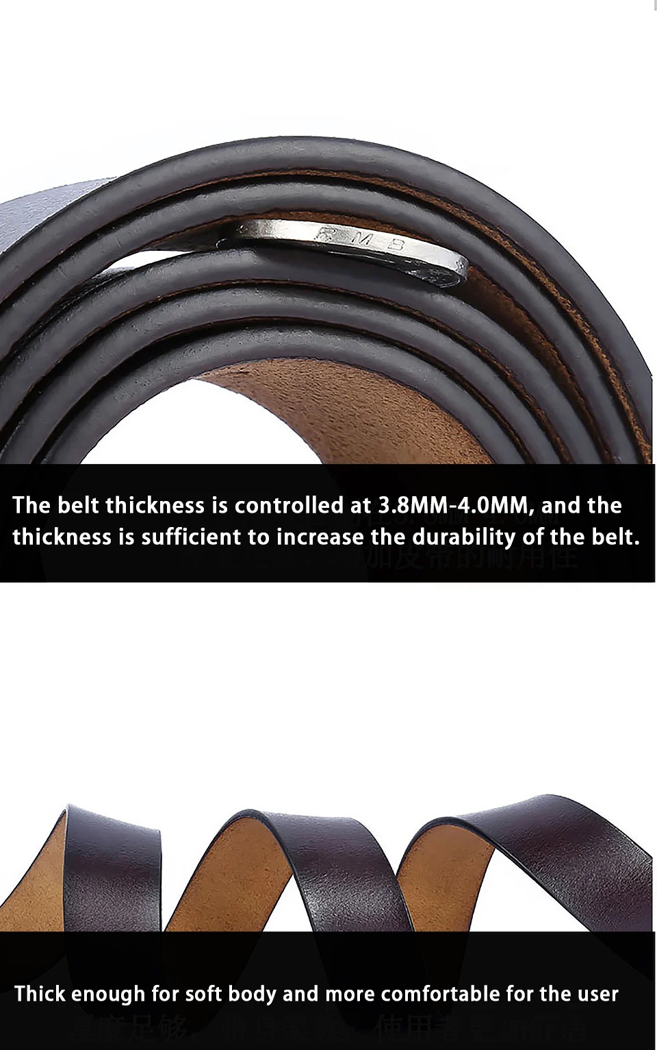 WESTAL men's genuine leather belt male belt for men strap without Automatic buckle men's pure leather belt casual designer strap