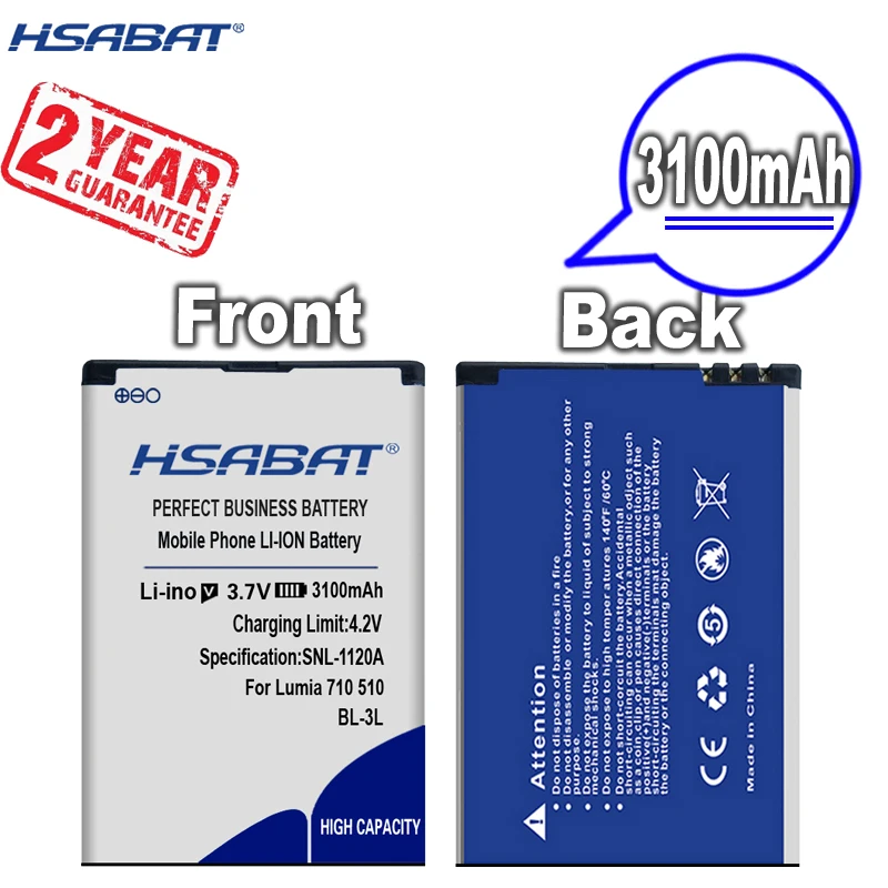 Новое поступление запасная батарея [HSABAT] для Nokia Lumia 3100 710 510 610C 603 900 303 610 3030 - купить