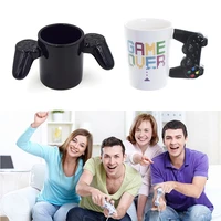creative 3d game over coffee mug game controller handle mug ceramic cup milk tea mugs game boy birthday christmas gift