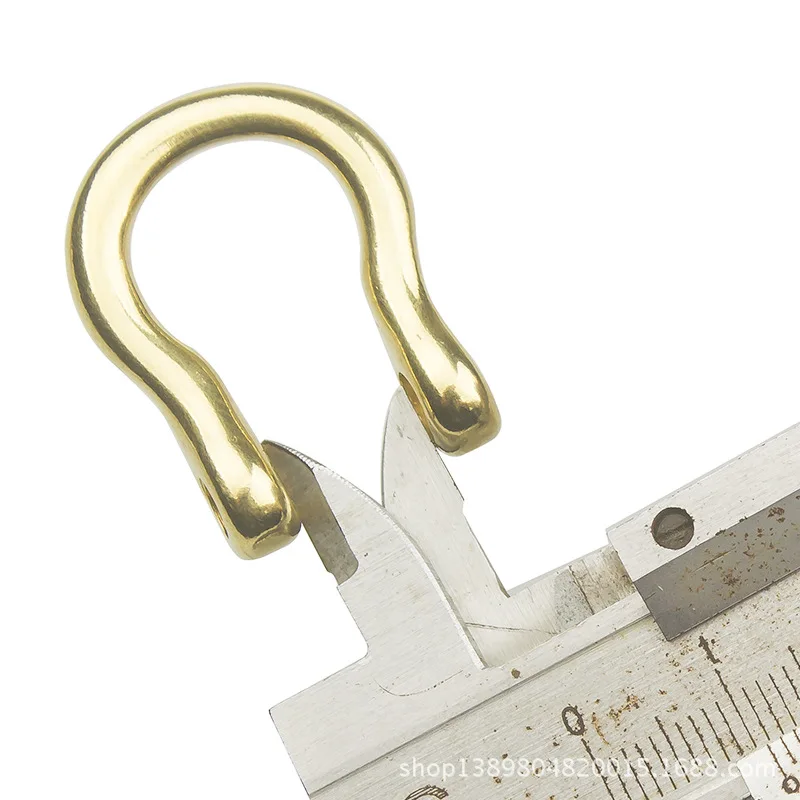 Латунь U Тип Подкова образный ключ чтобы Пряжка чистый латунный Карабин (зажим