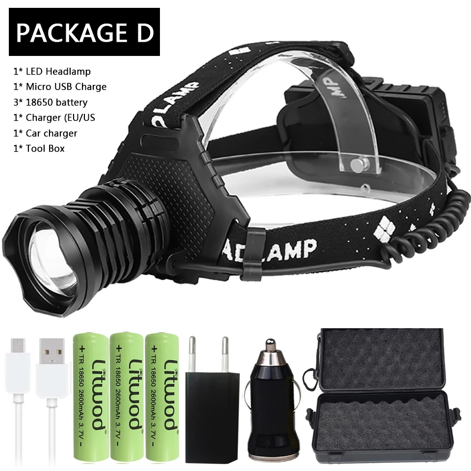 

Litwod 2064 Налобный фонарь черный XHP160