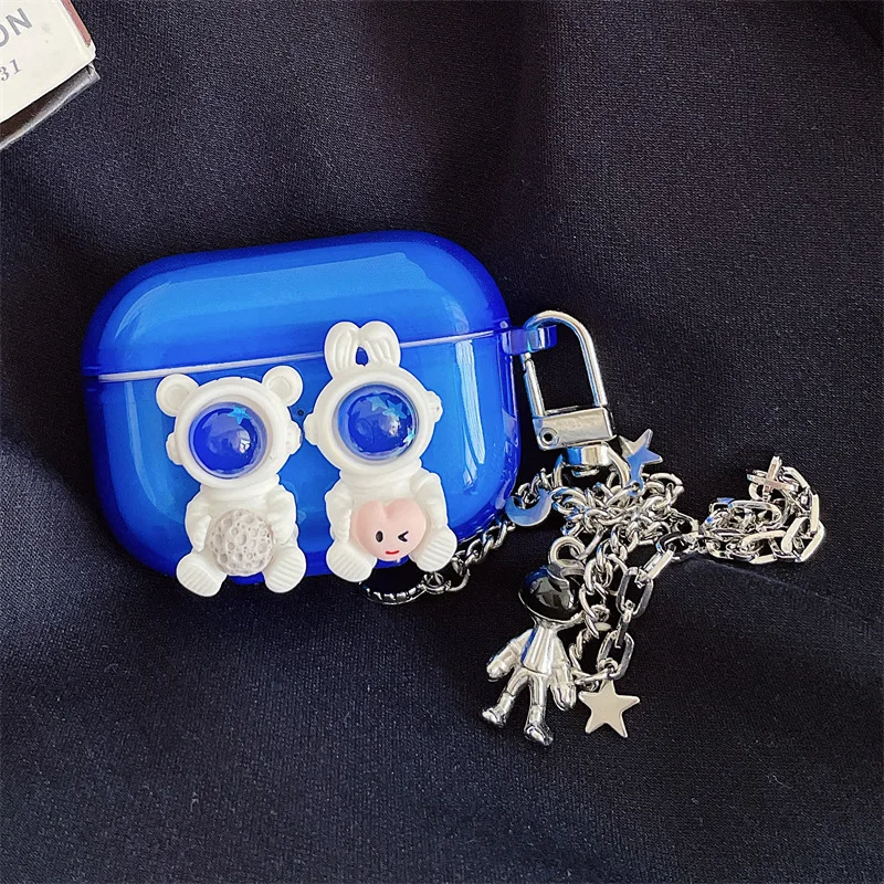 

Blue Cartoon Astronaut Apple AirPods Case Cover Airpod Case Air Pods Case Airpod Pro Case Air Pods Pro Case for Airpods