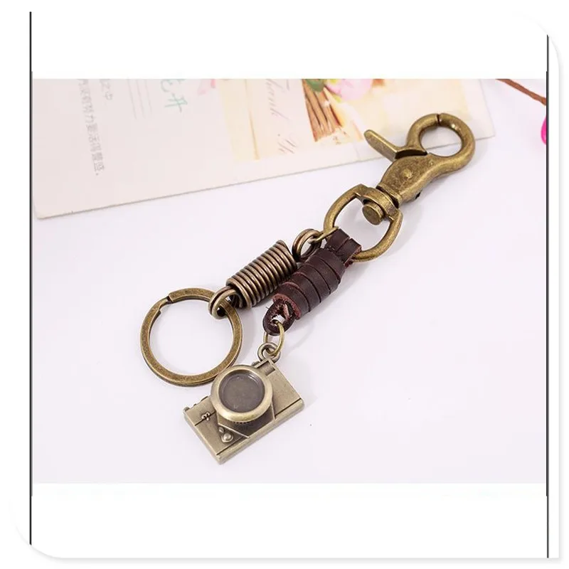 Punk Manufacturers Direct Sale Men Vintage Leather Key Chain Alloy Camera Decoration Pendant Girls Backpack | Украшения и