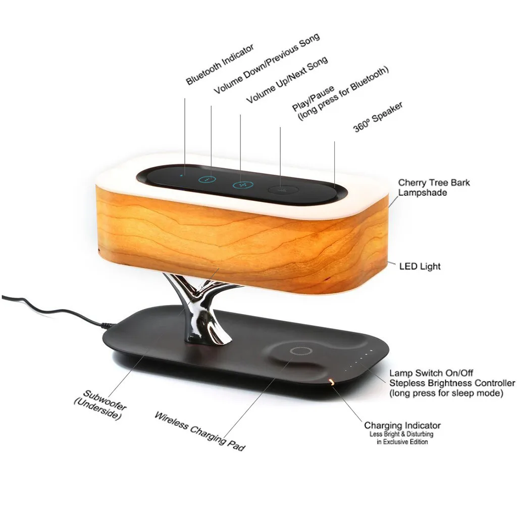 2019 новые "умные" аксессуары для дома прикроватная лампа с Bluetooth динамиком