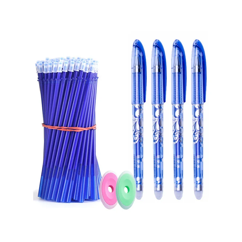 

56pcs/set Erasable Gel Pen Set Refills Rod 0.5mm Washable Handle Magic Erasable Pen for Office School Writing Kawaii Stationery