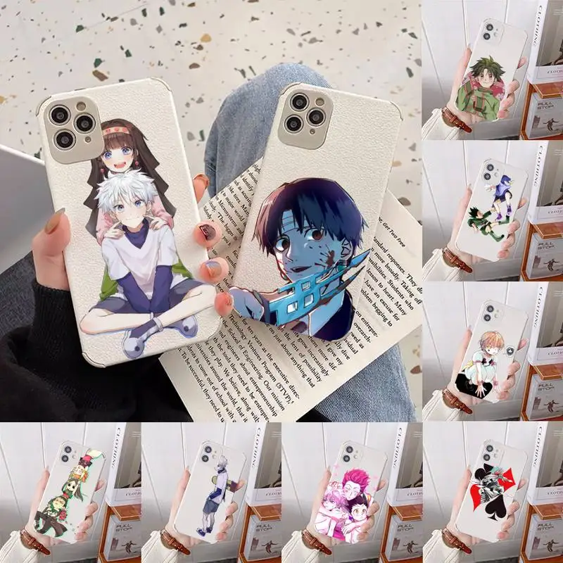

Hunter HXH Anime Hunter X Phone Case Lambskin Leather For iphone 12 11 8 7 6 XR X XS PLUS MINI PLUS PRO MAX Shockproof