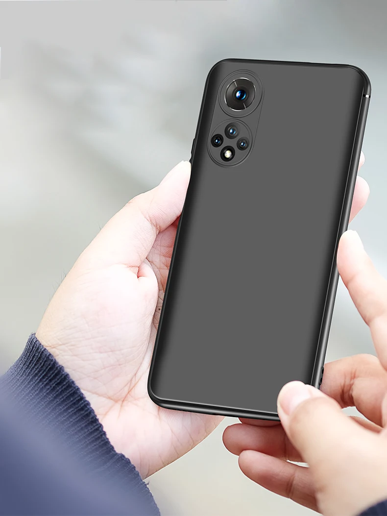 Case For Honor 50 Black Matte Soft TPU Back Cover Huawei Pro Lite SE X20 Nova9 X30i iQOO 8 | Мобильные телефоны и