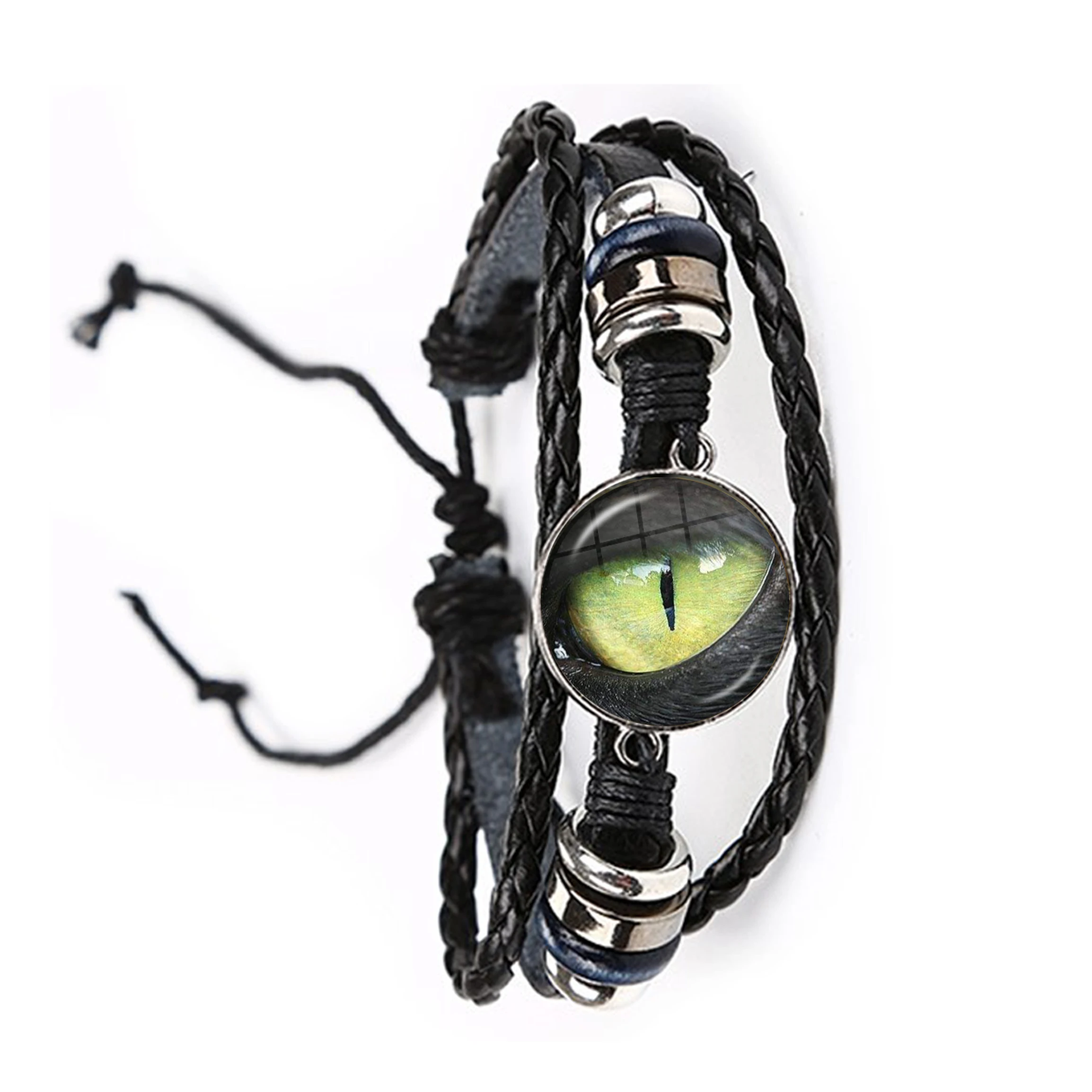 Животные глаза дракон змея сова кошка тигровые 20 мм стеклянный браслет из