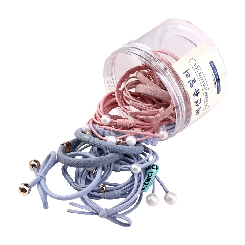 

11PCS/Set New Women Girls Elegant Flower Pearls Bow Elastic Hair Bands Sweet Scrunchie Headband Rubber Bands Hair Accessories