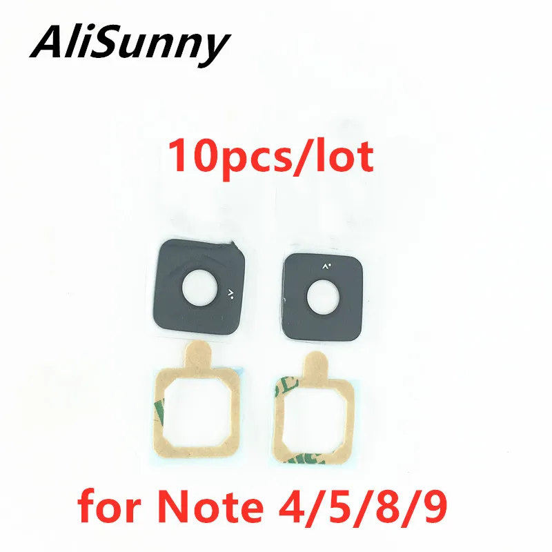 AliSunny 10 шт. задняя камера стекло объектив для samsung Galaxy Note 5 4 8 9 N9 рамка Крышка 3M