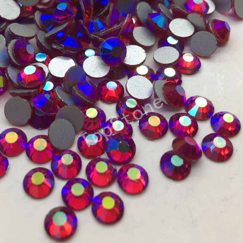 Цветные AB SS3 SS30 стеклянные стразы с плоской задней поверхностью Стразы без