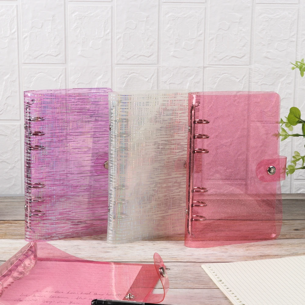 

1 шт. связующее кольцо Тетрадь чехол с отрывными листами кольцо ПВХ планировщик зажимы прозрачный Дневник Книга файл папку новые канцелярск...