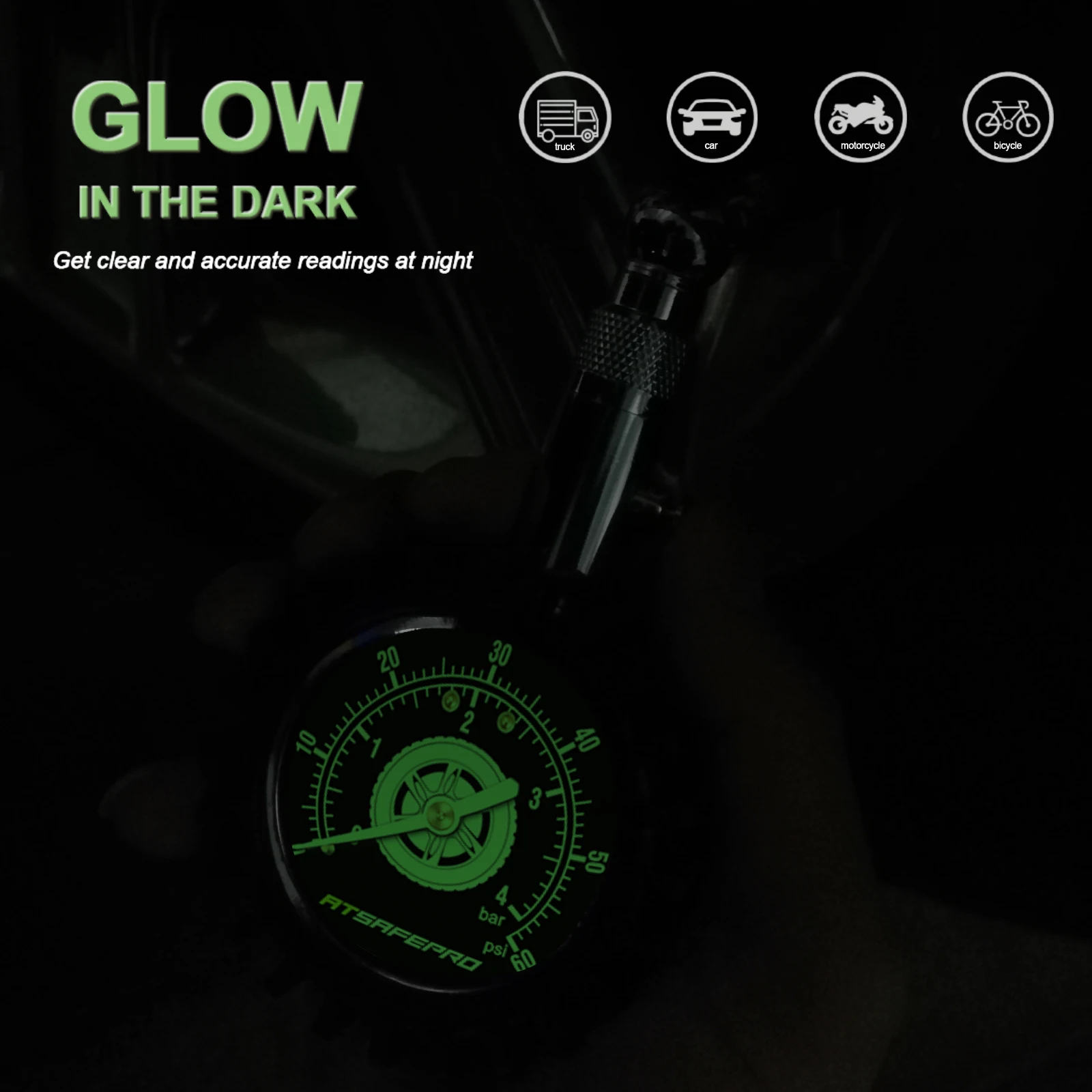 Скидка ATsafepro манометр для шин Датчик измеритель давления шин давления в шинах, манометр для шин точный манометр автомобильный измеритель давления ...