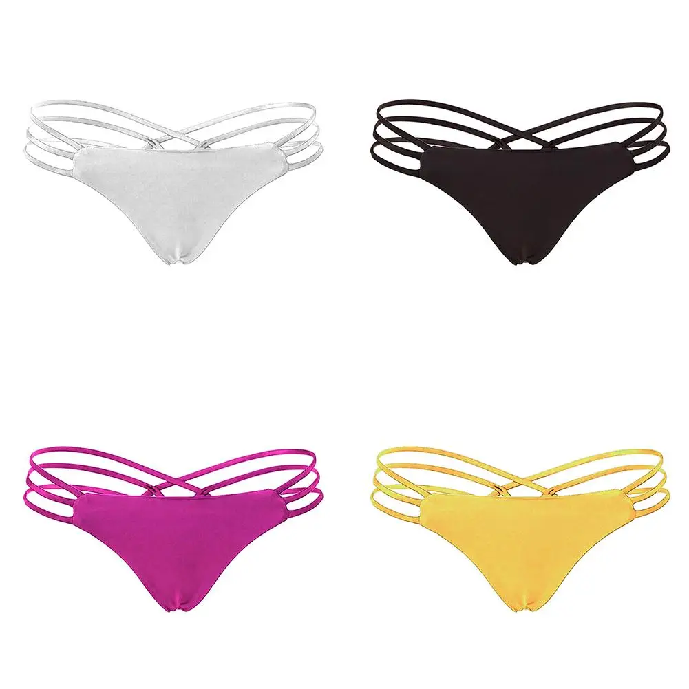 Сексуальные женские перекрещивающиеся бандажные пляжные бикини разрезанные