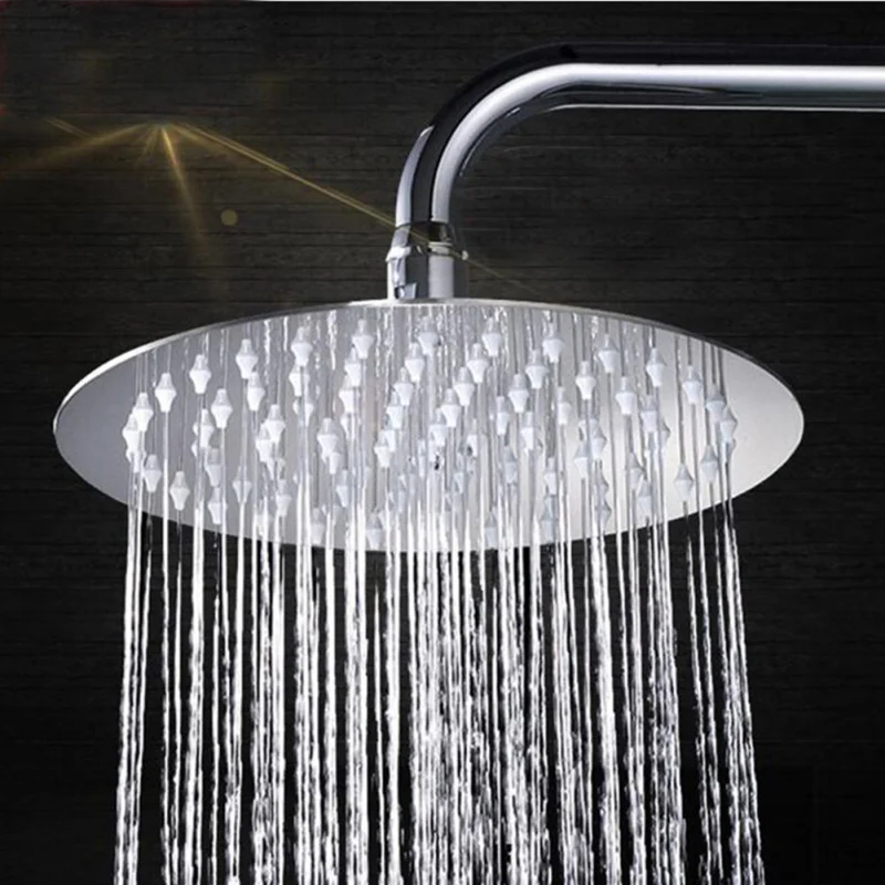

8-inch Stainless Steel Shower Head Ultra-thin Supercharge Large Shower Head Household Bathroom Shower Head