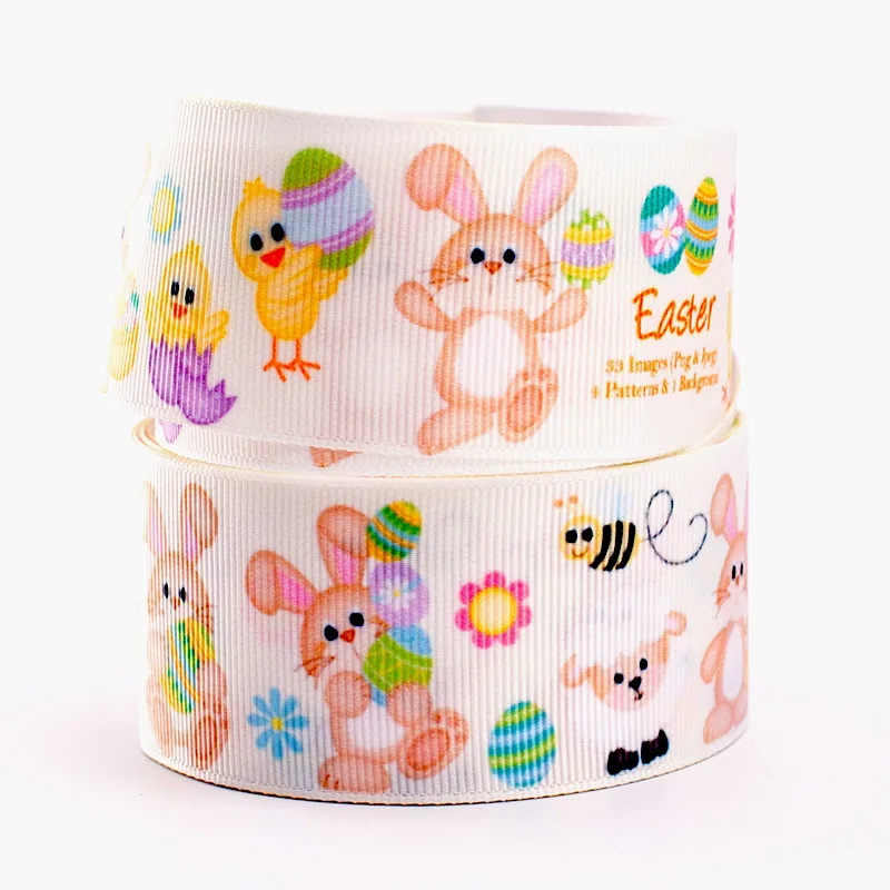 10 ярдов Пасхальная цветная лента в форме яйца печатная корсажная лента|Ленты для
