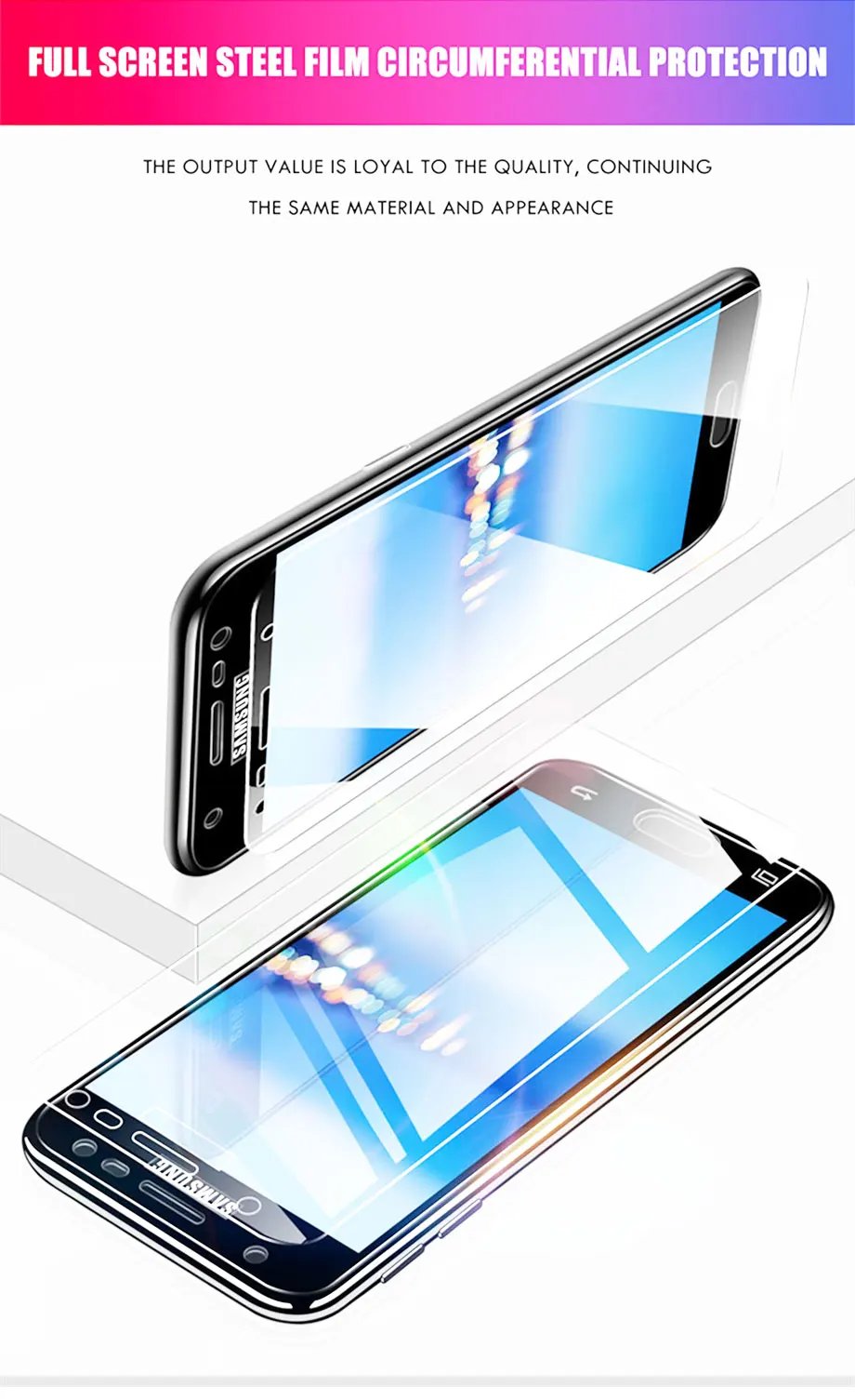3 шт. защитный Стекло на samsung Galaxy A7 A5 A8 A9 A6 плюс Экран протектор 2.5D закаленное Стекло для J4 J6 J8