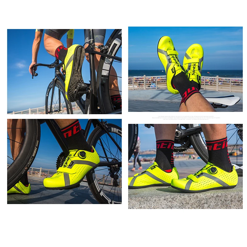 Santic обувь для велоспорта Мужская профессиональная шоссейного велосипеда на