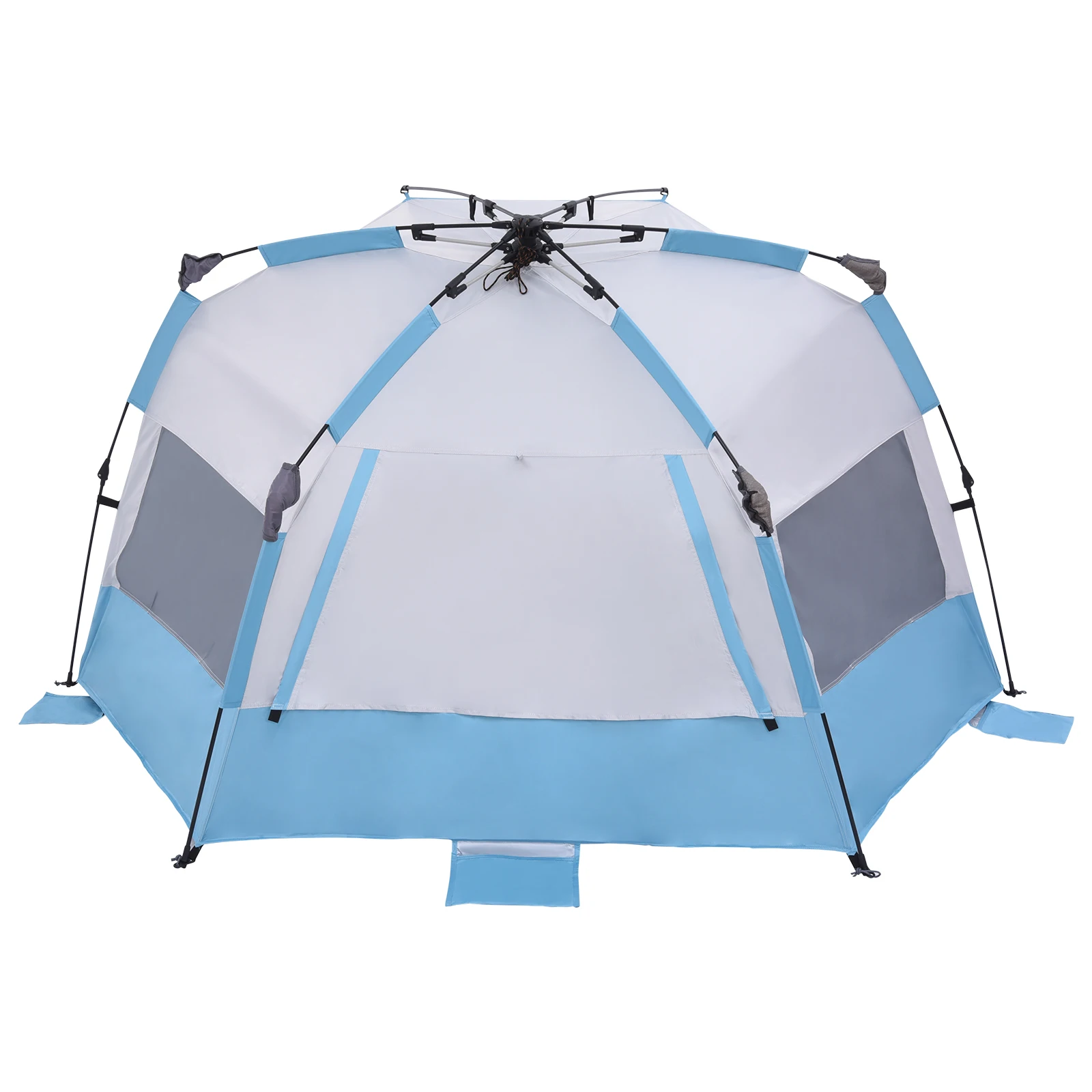 

Camping Tent 3-4 People Waterproof Double Layer Outdoor Tent Aluminum Rod Gray Ultralight Beach Tents With Moisture-proof Pad
