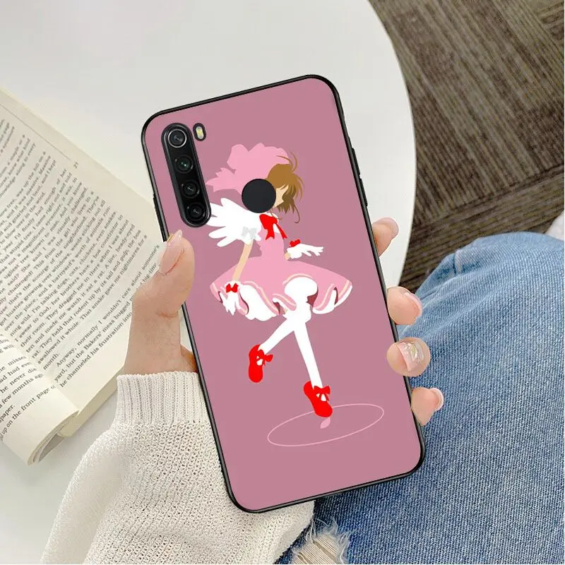 Cardcaptor Sakura Black Soft Shell Phone Cover For Redmi 8 K20 Note4 Note5 5A 7 Note6 8pro Coque Shell Mobile Cover