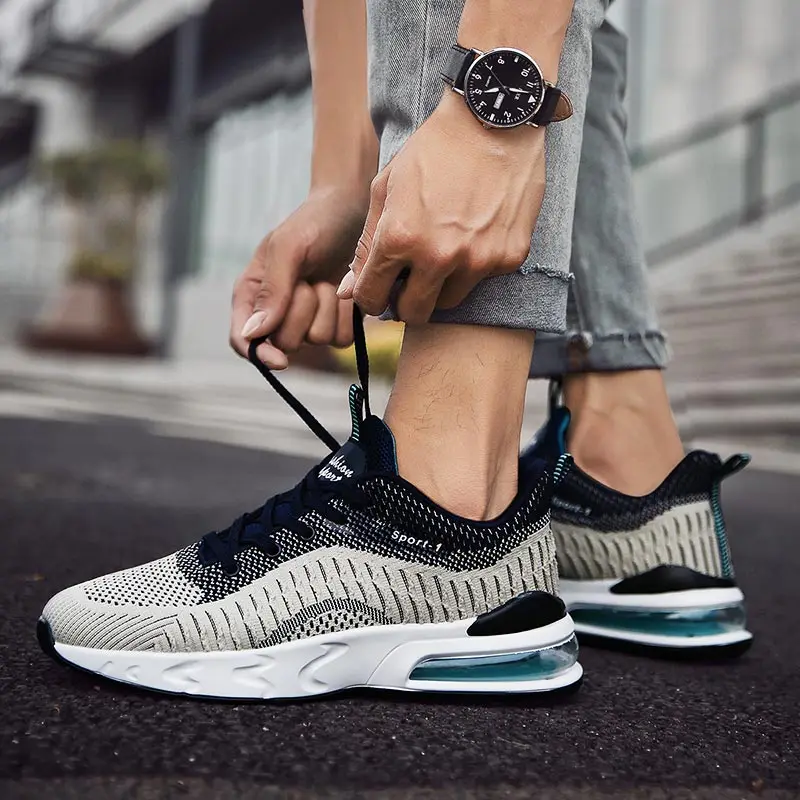 

Breathable Black Sneakers Whitte Sport Men Number 50 Men's Running Sports Shoes High Tops White Sports Shoes Anti-Slip Tennis