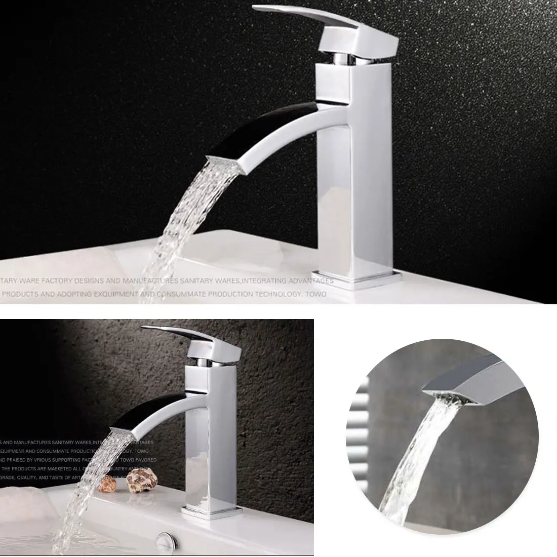 1 шт. хромированный смеситель для раковины из нержавеющей стали аксессуары