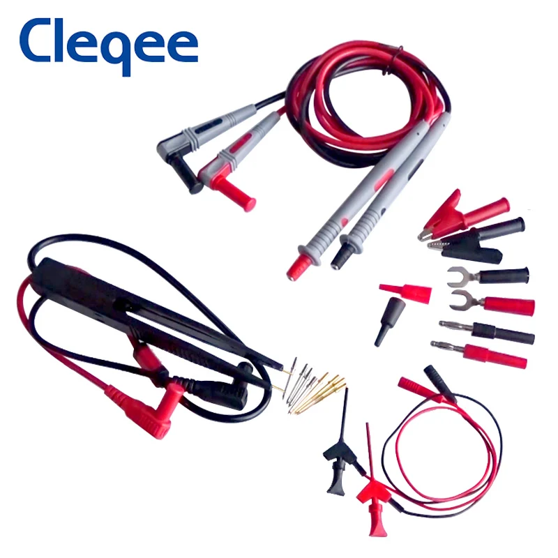 Cleqee P1503E датчики для мультиметра набор тестовых проводов с пинцетом до 4 мм вилки