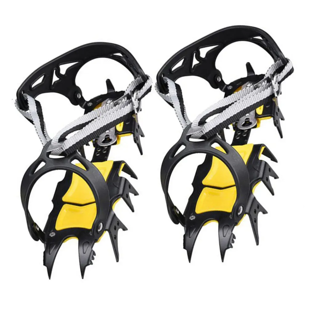 

18 teeth Crampons Ice Snow Tiger Tooth Crampons Outdoor Climbing Non-slip Shoes Covering Spikes Crampons Ice Gripper Hiking