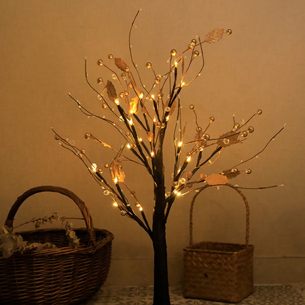 

Battery-powered LED Fruit Glowing Light Christmas Tree Decorations 2021 Wedding Fairy Navidad Outdoor Ornaments Gift For Home