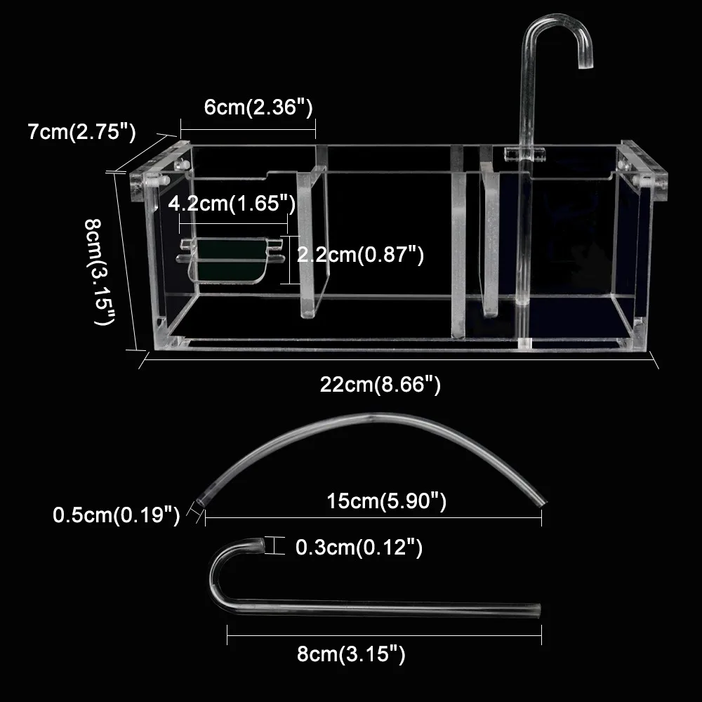3 Grids Senzeal аквариум акриловый 1-6 сетки Аквариум Внешний фильтр коробка чистая вода повышение прозрачности кислорода - Цвет: 3 Grids