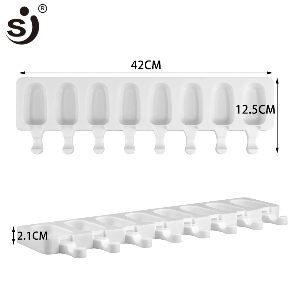 Силиконовая форма для мороженого с палочками 4/8 отверстий|Мороженица