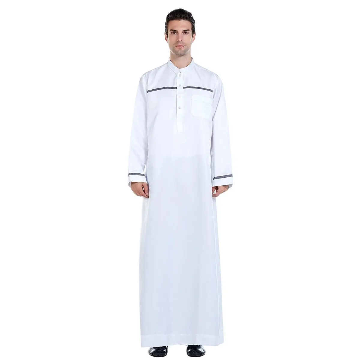 2021 Caftan Marocain мусульманское платье Мужская абайя Саудовская Аравия мусульманская