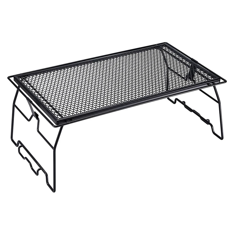 

Iron Foldable Campfire Grill Stackable Storage Rack Camping Grill T-238-1T