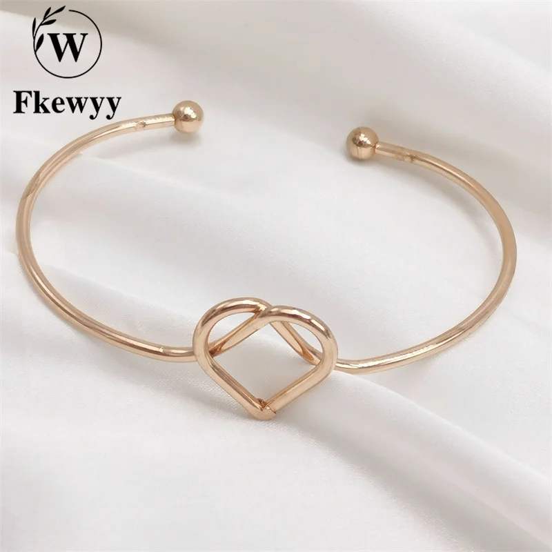 

Fkewyy Luxury Bracelets For Women Gothic Accessories Designer Jewelry Geometry Gem Cuff Bracelet Love Gold Plated Jewellery Gift