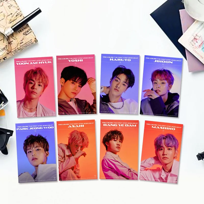 

16Pcs Kpop TREASURE LOMO Cards Photocards Stickers Bus Sticker Stickers Fans Collection