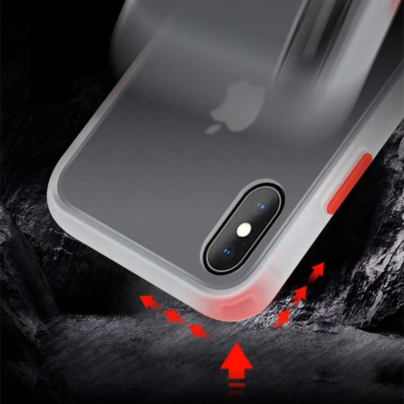 Противоударный ТПУ силиконовый Контрастный ЦВЕТНОЙ чехол для телефона iPhone 6 7 8 Plus